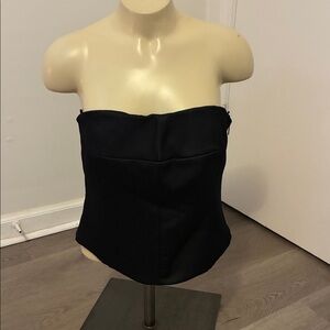 Mango Corset Style Satin Top Medium Whimsigoth